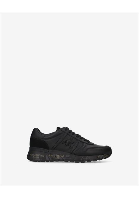 Premiata Lander 8659 Sneaker in Leather and Suede Black Men's PREMIATA |  | LANDER VAR8659